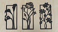 3 Blumen in Töpfen